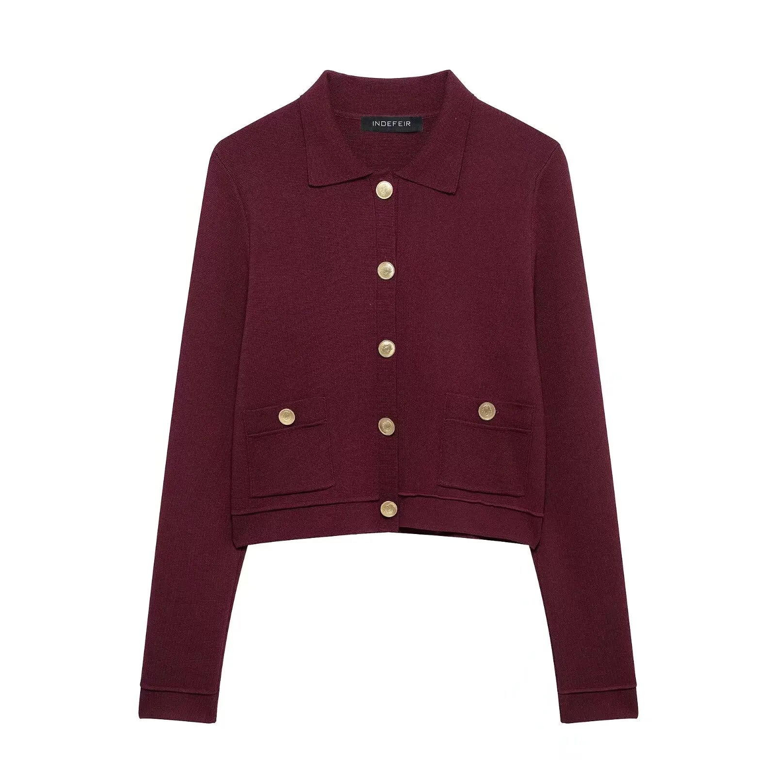 Strick Zweiteiler Damen – Eleganter Cardigan mit Knöpfen & Minirock
